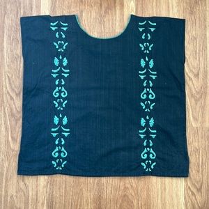 Hand loomed Oaxacan Huipil  Boho tunic. Handmade 100% cotton